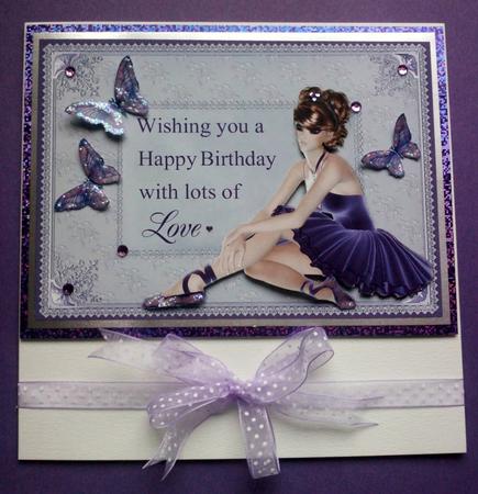 Happy Birthday with Love - Decoupage Card by Jennifer (Jaye) Smith-Kirk