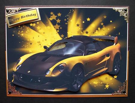 Black/yellow Sports Car by Jennifer (Jaye) Smith-Kirk