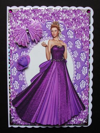 Beautiful Lady in Purple Evening Dress by Jennifer (Jaye) Smith-Kirk