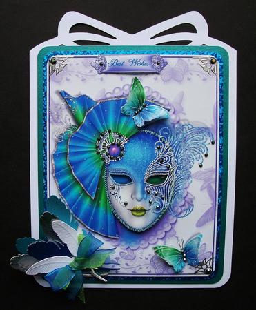 Stunning Blue Masque on Flutters by Jennifer (Jaye) Smith-Kirk
