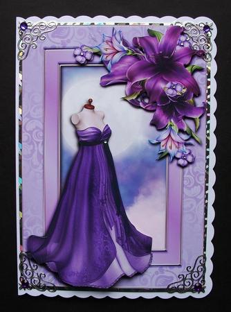 Flowing Purple Dress & Deep Purple Lilies by Jennifer (Jaye) Smith-Kirk