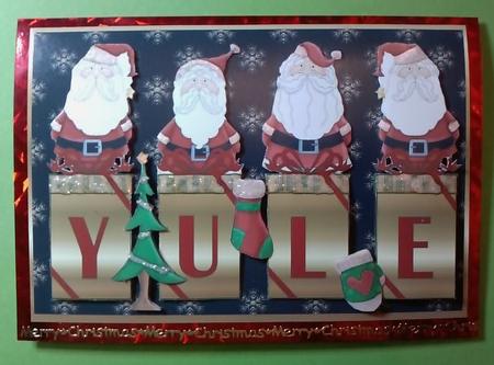 Santa's Yule Card Front with Step by Step by Jennifer (Jaye) Smith-Kirk