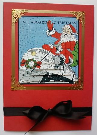 Santa Riding a Train by Jennifer (Jaye) Smith-Kirk