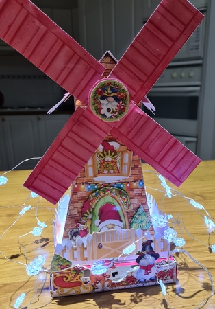 It Will be Gnomely this Christmas 3d Windmill Decoration by Jennifer Purdon