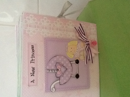 3D New Baby Girl Carousel Card Kit by Jennifer Purdon