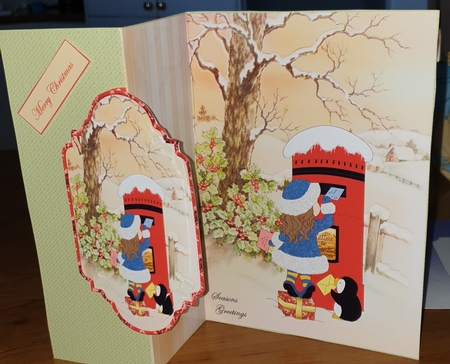 Santa's Postbox No Hole Fold Back Card by Jennifer Purdon