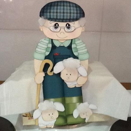 3D On the Shelf Card Kit - Little Shepherd or Farmer Laurence tends his sheep by Jennifer Purdon