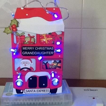 3D Merry Christmas GRANDDAUGHTER Santa Express Gift Bag Mini Kit by Jennifer Purdon