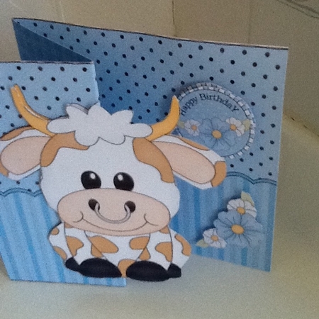 3D Shaped No-Hole Fold Back Mini Kit -  Cute Little Billy Bull by Jennifer Purdon
