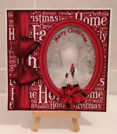 3 Red Christmas oval card front blanks by Jennifer Selbie