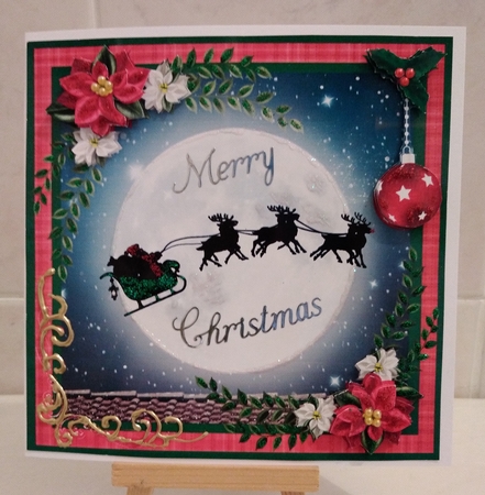 Christmas sleigh mini kit & decoupage by Jennifer Selbie