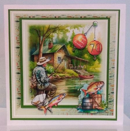 6 Grandpa fishing card toppers  by Jennifer Selbie