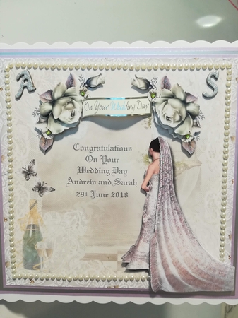 Insert to Compliment Ivory Wedding Day Topper by Jennifer Selbie