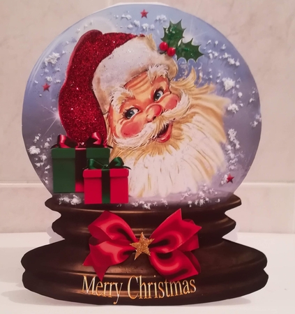 Mini Kit- Christmas Snow Globe- Vintage Santa #12 by Jennifer Selbie