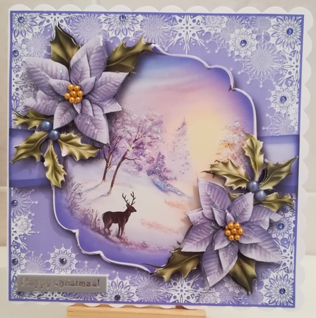 Snowflakes Border - Deer In The Snow by Jennifer Selbie