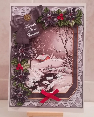 Winter Walk Across the Miles 7x5in Fancy Lace Step by Step by Jennifer Selbie