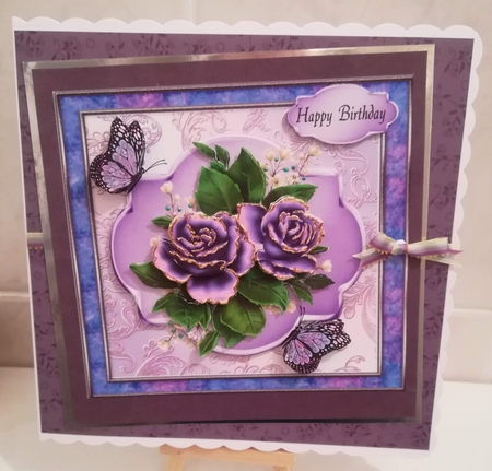 Purple Roses and Butterflies by Jennifer Selbie