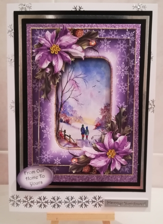 Double Frame Christmas Scene - A Christmas Walk by Jennifer Selbie