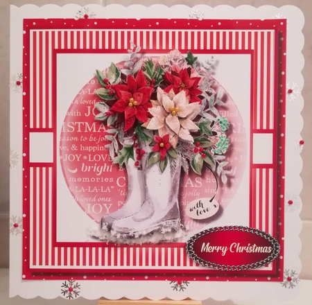 Poinsettia Flower Boot by Jennifer Selbie