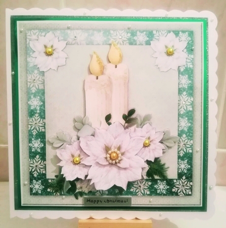 Christmas  candles  Quick card by Jennifer Selbie