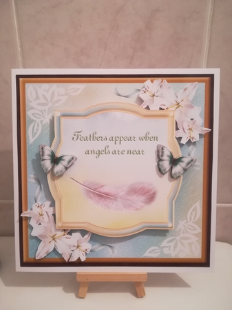 Feathers appear when angels are near card mini kit & decoupage by Jennifer Selbie