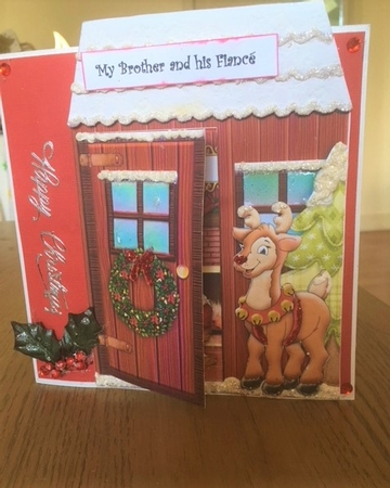 Santa at Home Christmas Behind the Door Open & See by Jennifer Swandells