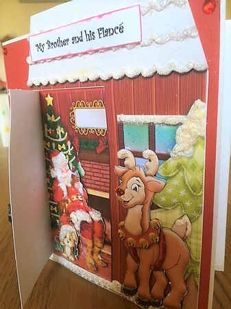 Santa at Home Christmas Behind the Door Open & See by Jennifer Swandells