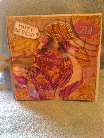 Amethyst Perfume 21st Birthday 8in Round Corner Stacker Kit by Jennifer Swandells