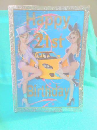 Happy 21st Birthday Card Front by Jennifer Swandells