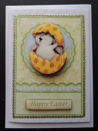 Hatching Easter Bunny Topper and Decoupage by Jennifer weary