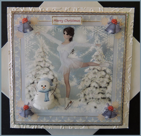 Skating on Ice Christmas Topper by Jennifer weary