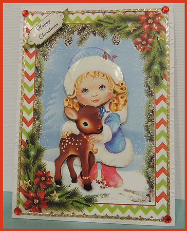 Cute Little Girl With Reindeer by Jennifer weary
