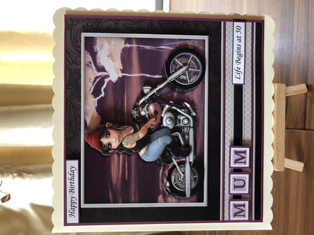 BIKER BONANZA Male Female Birthday & Christmas 7.5 Decoupage Bumper Kit by Jenny Adcock