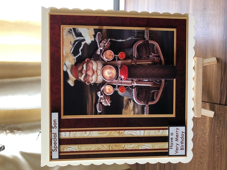 BIKER BONANZA Male Female Birthday & Christmas 7.5 Decoupage Bumper Kit by Jenny Adcock