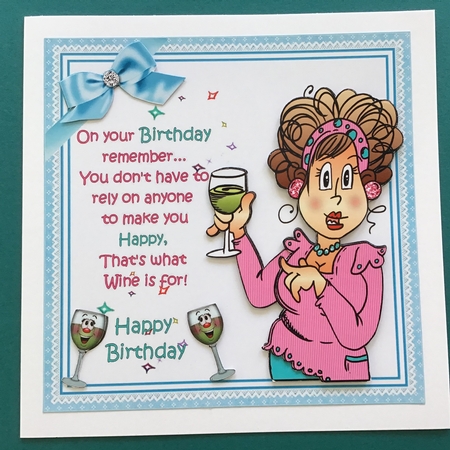 8x8 Wine makes Sue happy mini kit by Jennifer Archer