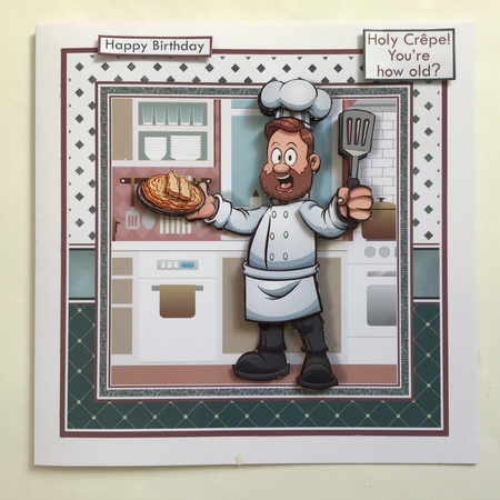 HOLY CRÊPE YOURE HOW OLD Humorous 7.5 Decoupage Card Kit by Jennifer Archer