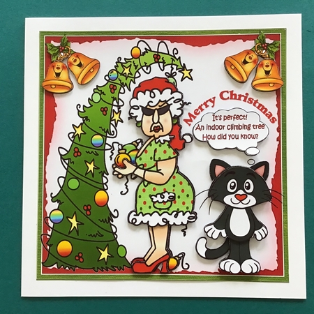 8x8 Kitty cats perfect Christmas mini kit by Jennifer Archer