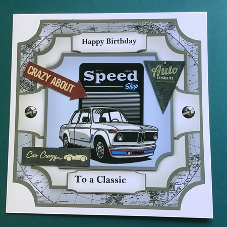 Car Crazy Male Card by Jennifer Archer