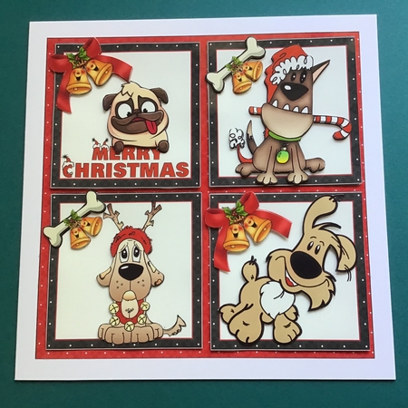 8x8 Christmas with the dogs mini kit by Jennifer Archer