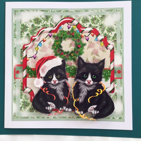 Kittens at Christmas No.2 by Jennifer Archer