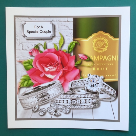 Anniversary or Wedding card topper by Jennifer Archer