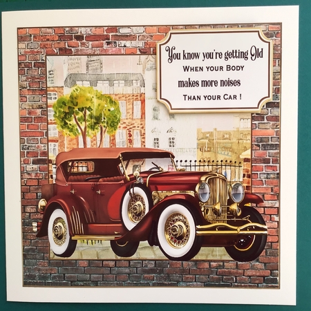Classic car card front 1 by Jennifer Archer