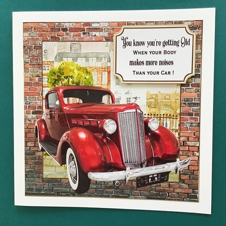 Classic car card front 4 by Jennifer Archer