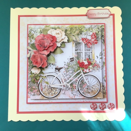 Bicycle in the Lane - Decoupage Card Mini Kit by Jennifer Archer