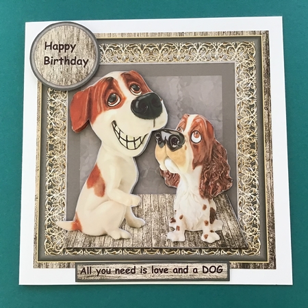 Male Card Funny Dogs Mini Kit by Jennifer Archer