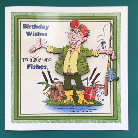 8x8 Birthday wishes fishing mini kit by Jennifer Archer