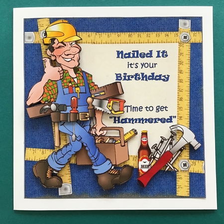 8x8 Nailed it birthday wishes mini kit by Jennifer Archer