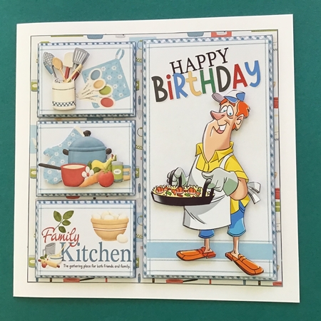 8x8 He loves cooking birthday/fathers day mini kit by Jennifer Archer