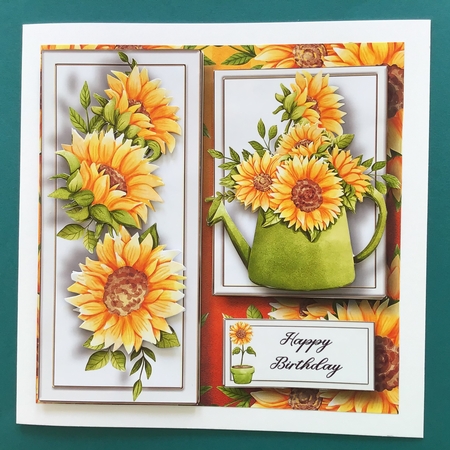 Sunflower Gardening - Watering Can by Jennifer Archer