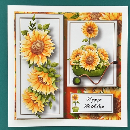 Sunflower Gardening - Wheelbarrow by Jennifer Archer